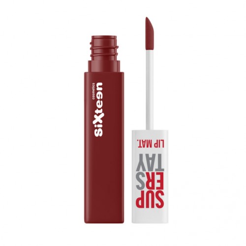 SIXTEEN Super Stay Lip Mat. Κραγιόν N.128 – Chestnut