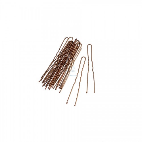 NIOBE Φουρκέτες Μακριές Καφέ