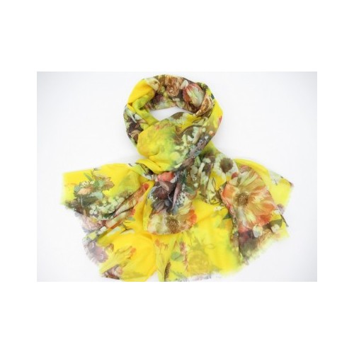Εσάρπα Roamantic Flora Κίτρινο